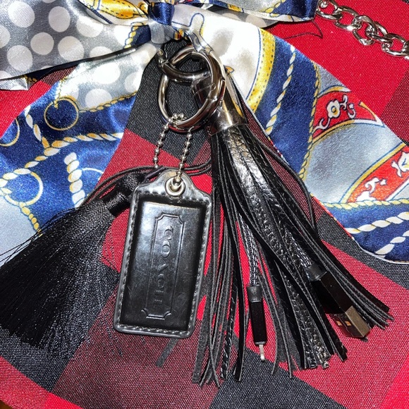 Coach Tag, Twilly & Tassel w/Charger Purse Charm - Picture 7 of 9